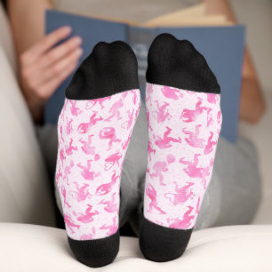 Chaussette Bigfoot Valentine's Sock en rose