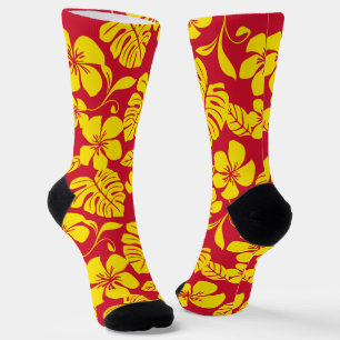 CHAUSSETTE BIKINI ROSE (ROUGE/OR)