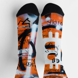 Chaussette "Bitcoin Graffiti" (Style #4) Art de rue