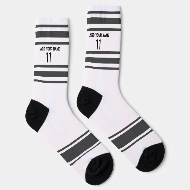 Chaussette Black and blue & orange - Name Number Socks (Droite)