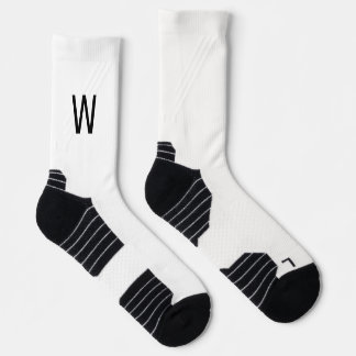 Chaussette Black Monogram White Socks