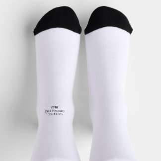 Chaussette Blanc Personnalisé – Votre logo et texte ici