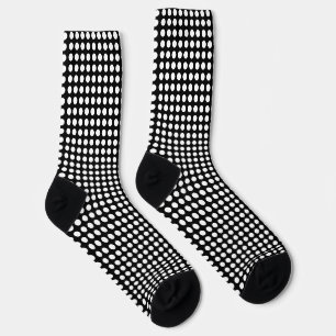 Chaussette Blanc sur Black Medium Size Horiz. Chaussettes poi