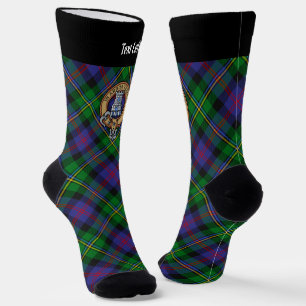 Chaussette Blason du clan Malcolm sur tartan