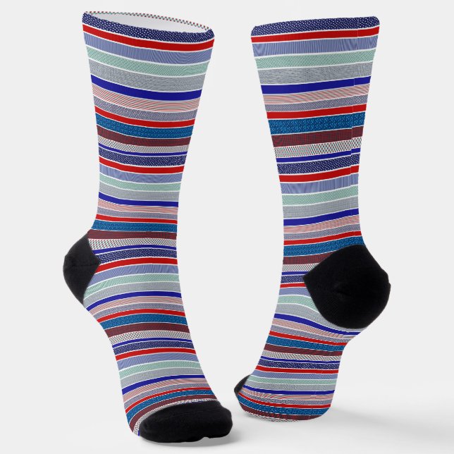 Chaussette Bleu, blanc et rouge (Angulaire)
