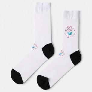 Chaussette Bleu de Cornflower clair, Ciel Mégenta, Fille