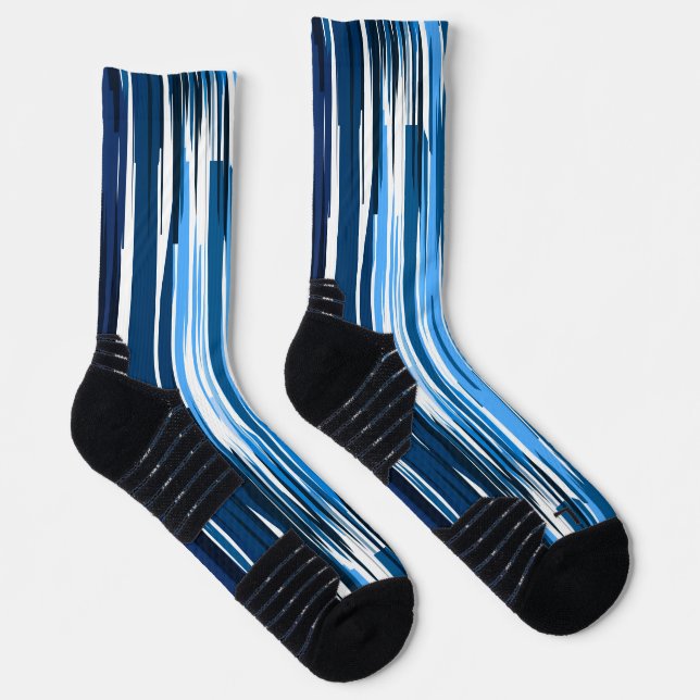 Chaussette Bleu et blanc (Droite)