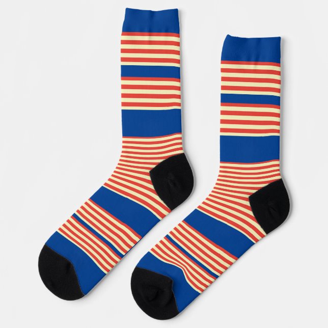 Chaussette Bleu orange (Gauche)