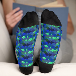 Chaussette Bleu teint peau mermade