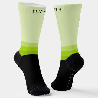 Chaussette Bloc de couleur noir foncé clair personnalisé