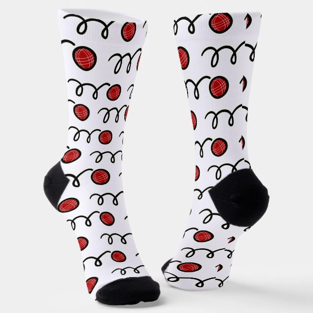 Chaussette Bocce mignon bille imprimer équipe chaussettes spo (Angulaire)