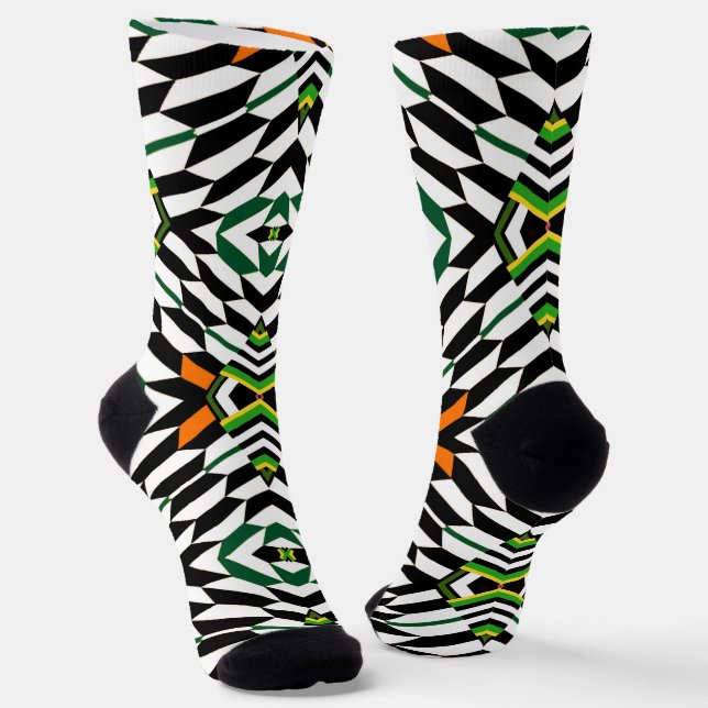 Chaussette Bold Boho Tribal Look Crew Socks (Angulaire)