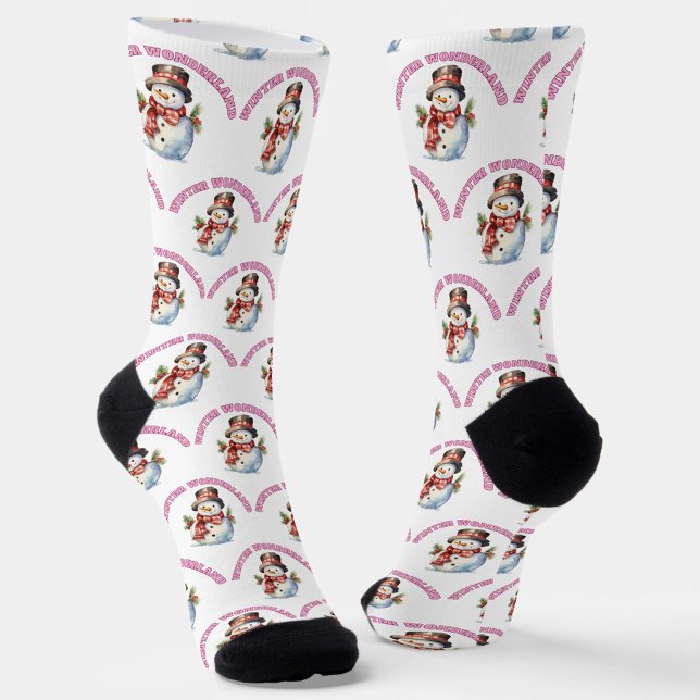 Chaussette Bonhommes de neige en pays d'hiver (Créateur téléchargé)