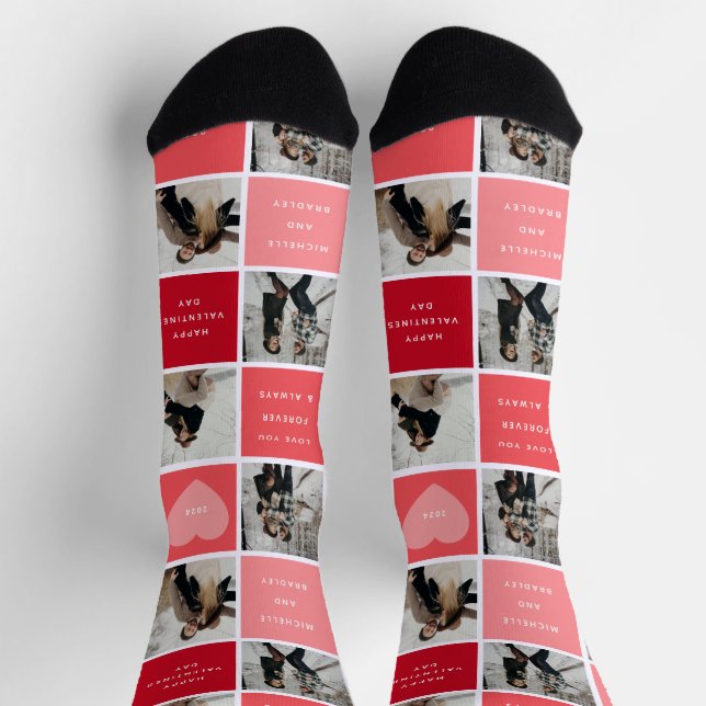 Chaussette Bonne Valentines Jour 8 Grille photo (Haut)