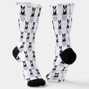 Chaussette Boston Terrier Mom (noir) - Chien mignon