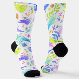 Chaussette Bouteilles en Aquarelle Whimsical