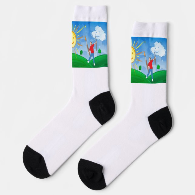 Chaussette Boy Painting Skies (Gauche)