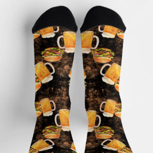 Chaussette Brasserie Hamburger sur brassée foncée