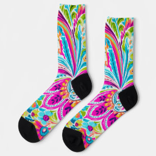 Chaussette Bright Preppy Paisley