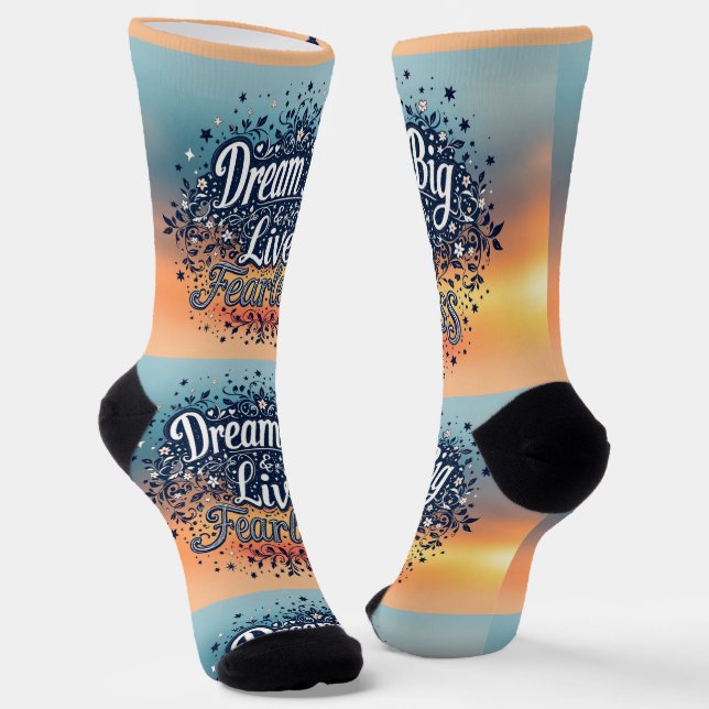 Chaussette Bright Socks Dream Big & Live Fearless 0044007 (Angulaire)