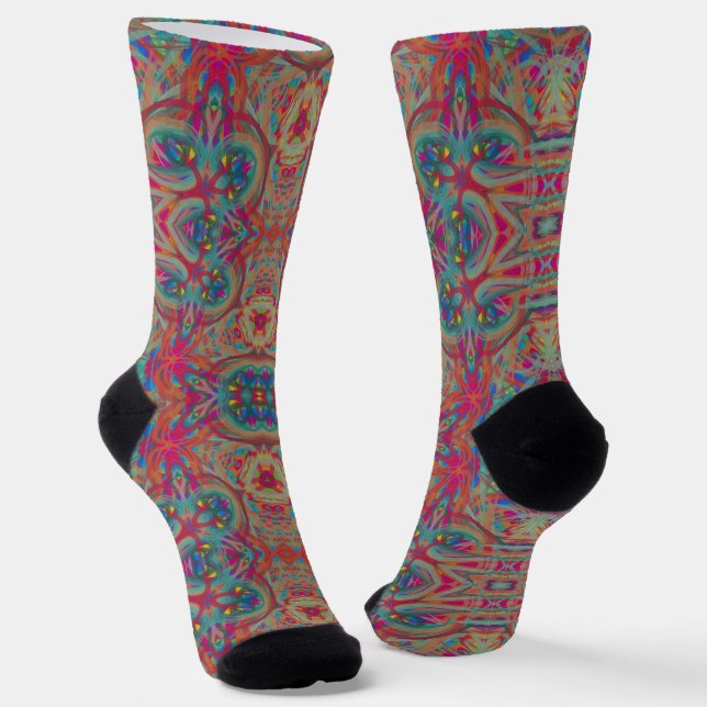 Chaussette Bright Socks Fractal Seamless Patterns 0041991 (Angulaire)