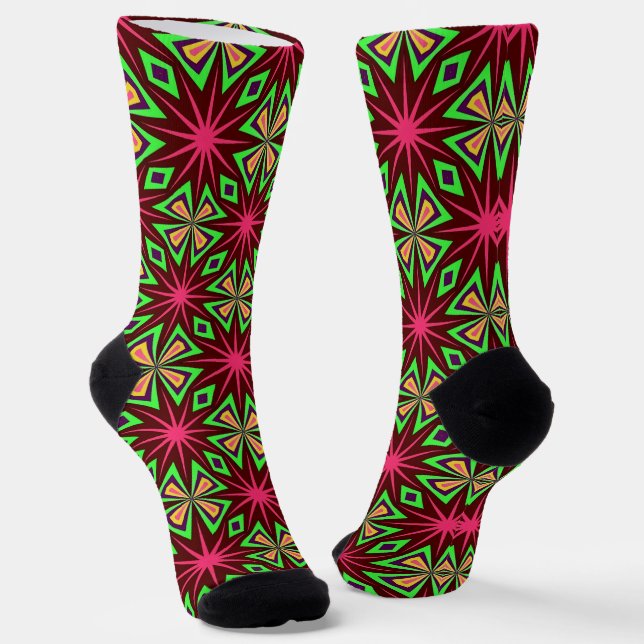 Chaussette Bright Socks Fractal Seamless Patterns 0042000 (Angulaire)