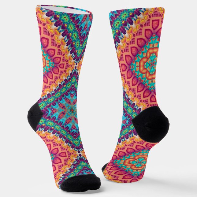 Chaussette Bright Socks Fractal Seamless Patterns 0042014 (Angulaire)