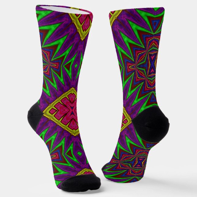 Chaussette Bright Socks Fractal Seamless Patterns 0042022 (Angulaire)