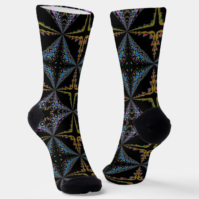 Chaussette Bright Socks Fractal Seamless Patterns 0042027 (Angulaire)