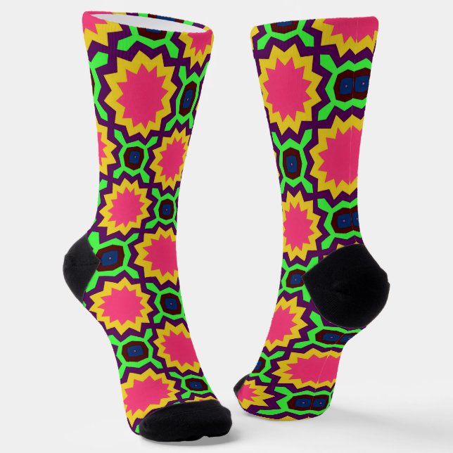 Chaussette Bright Socks Fractal Seamless Patterns 0042054 (Angulaire)