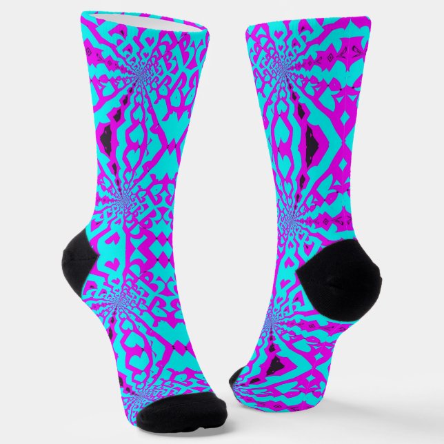 Chaussette Bright Socks Fractal Seamless Patterns 0042070 (Angulaire)