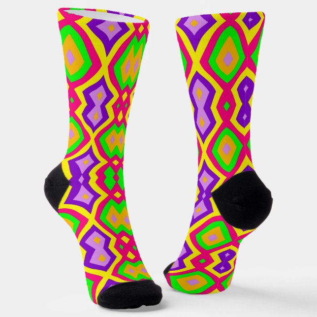 Chaussette Bright Socks Fractal Seamless Patterns 0042095 (Angulaire)