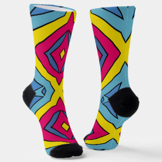 Chaussette Bright Socks Fractales Motifs Sans Couture 0042001