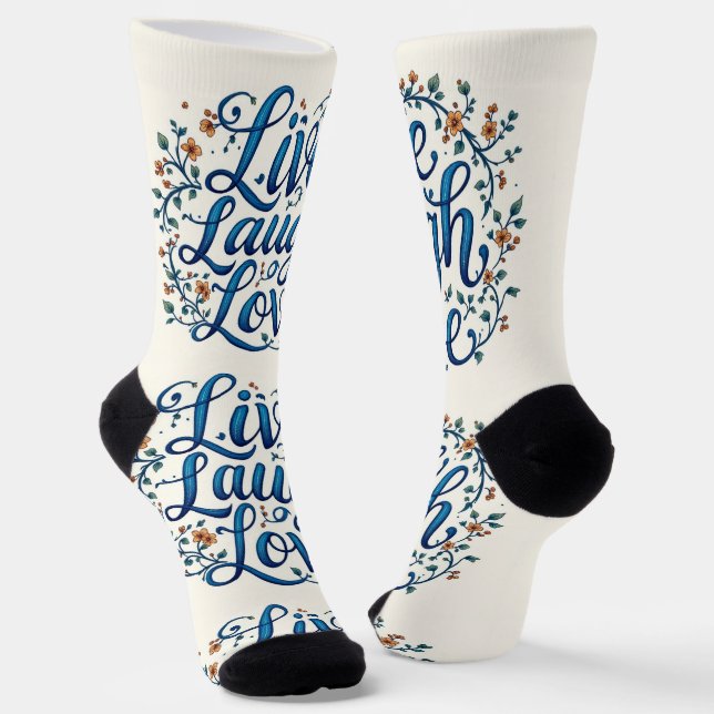 Chaussette Bright Socks Live Laugh Love 0044077 (Angulaire)
