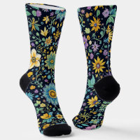 Bright Socks Motifs Sans Couture Élaborés 0039342