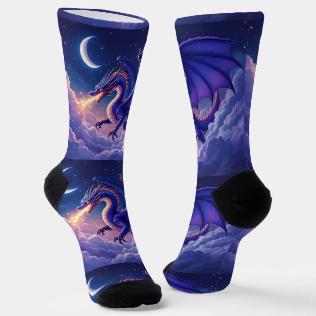 Chaussette Bright Socks RANDOPIX Moon Dragon 0039525 (Angulaire)