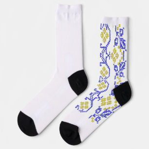 Chaussette Broderie ukrainienne aux couleurs de l'Ukraini