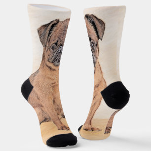 Chaussette Bruxelles Griffon Smooth Painting Original Chien A