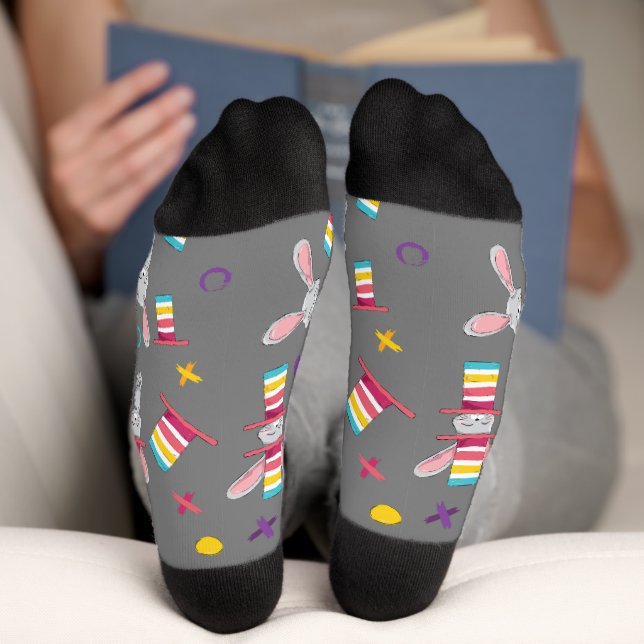 Chaussette Bunnies et Casquettes de Pâques | Chaussettes (Fond)