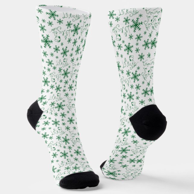 Chaussette cacahuètes | Christmas Snoopy Let It Snow Motif (Angulaire)