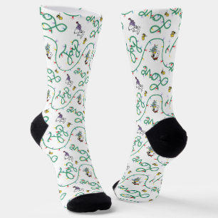 Chaussette cacahuètes Motif d'amour de Noël brillant et bri