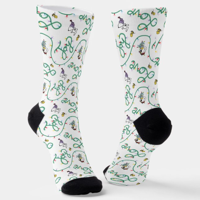 Chaussette cacahuètes | Motif d'amour de Noël brillant et bri (Angulaire)