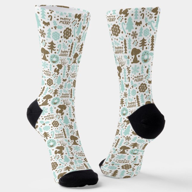 Chaussette cacahuètes | Snoopy Frosty Motif de Noël (Angulaire)