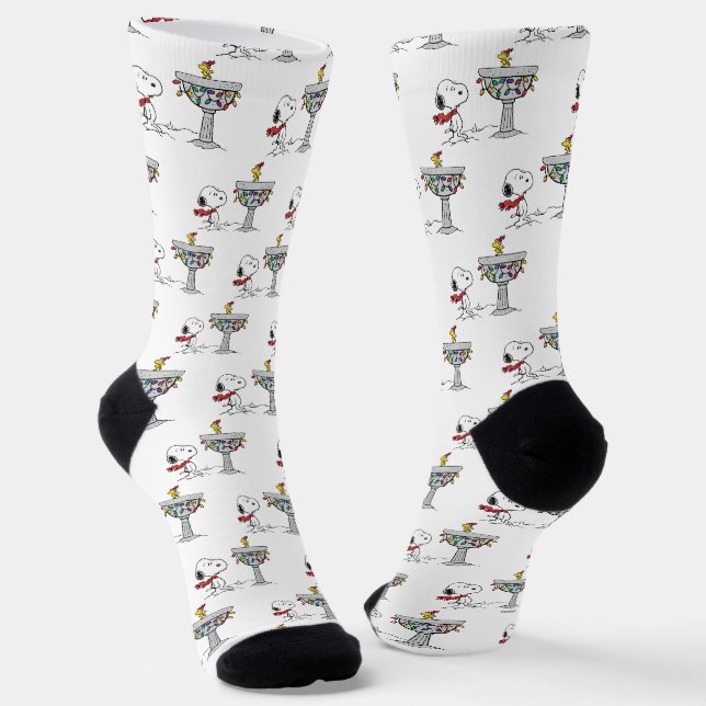 Chaussette cacahuètes | Snoopy & Woodstock Froid Birdbath (Angulaire)
