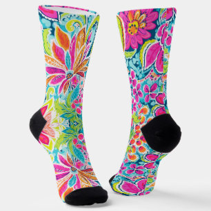Chaussette cachemire tropical