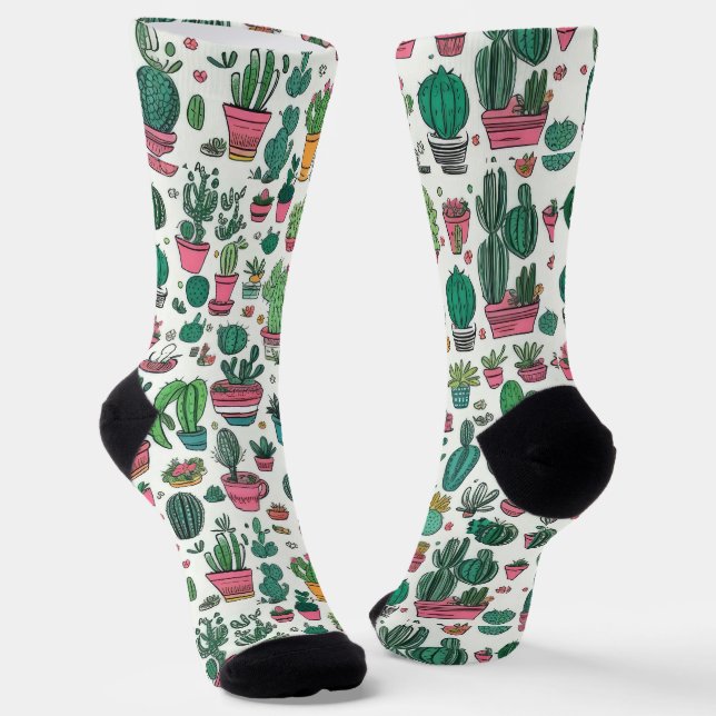 Chaussette Cactus Succulent Pattern (Angulaire)