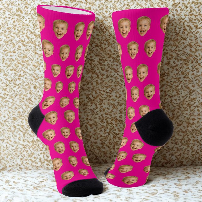 Chaussette Cadeau Personnalisé, Photo Personnalisée Du Visage (Créateur téléchargé)