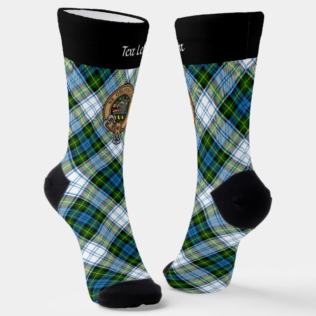 Chaussette Campbell Crest au-dessus de Tartan (Angulaire)
