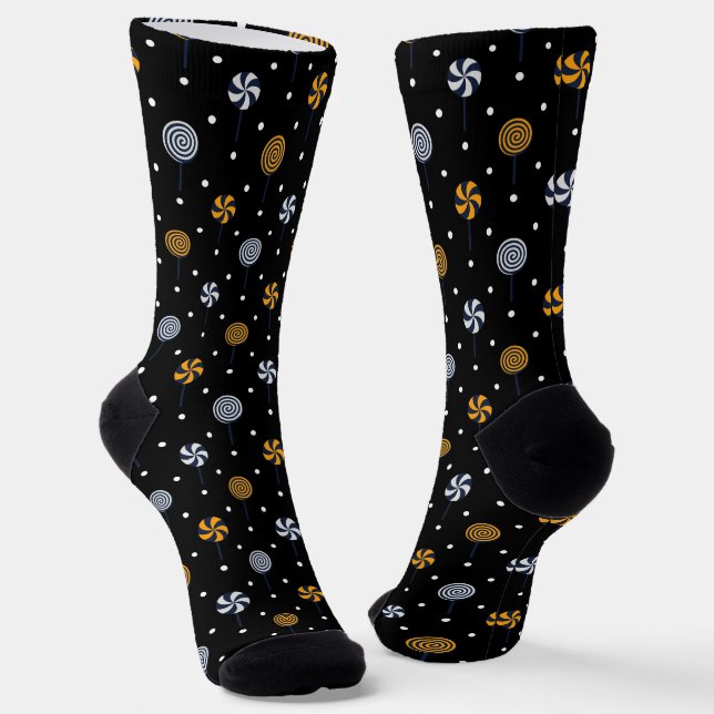 Chaussette Candy Halloween Motif sans couture (Angulaire)