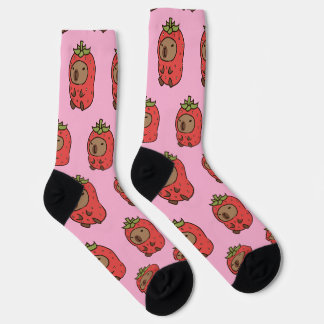 Chaussette Capybara en tenue de fraise Chaussettes | Animal m